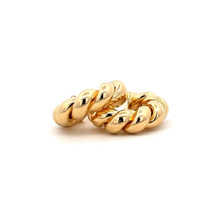 14K-gold-filled small puffy twisted huggies - workshopunderground.com