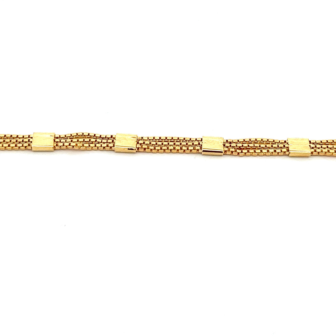 14K-gold-filled triple-strand station necklace - 16" - workshopunderground.com