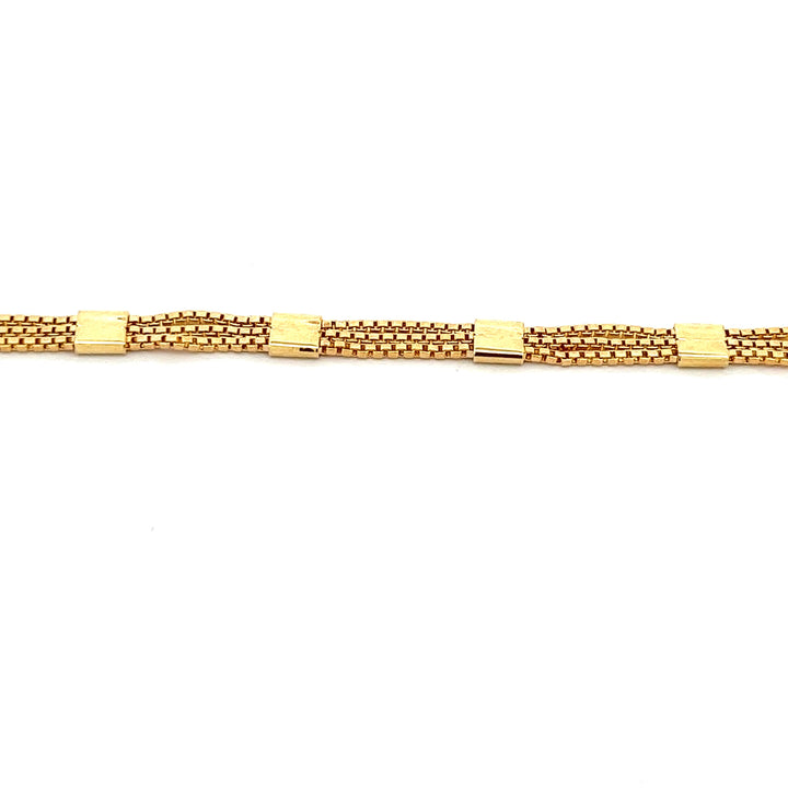 14K-gold-filled triple-strand station necklace - 16" - workshopunderground.com