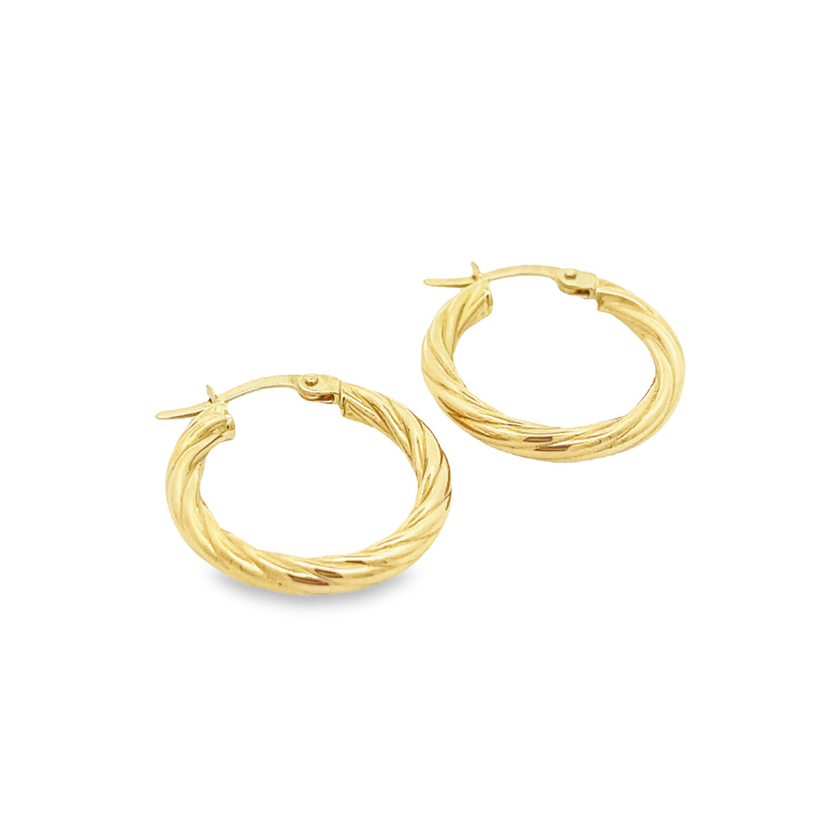 14K solid gold essentials - twisted rope hoops – workshopunderground.com