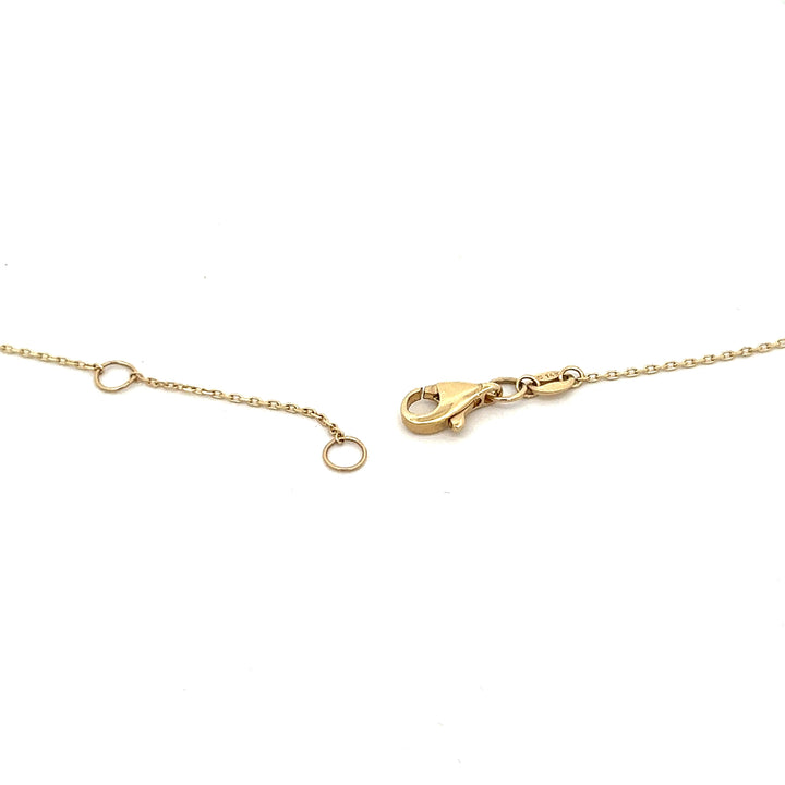 14K solid gold diamond cut beaded bolo lariat necklace - workshopunderground.com