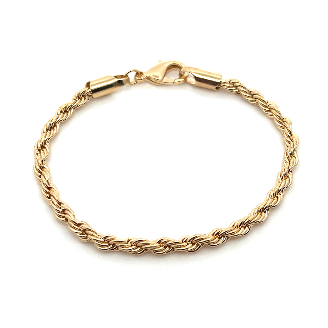 14K-gold-filled luxe rope chain bracelet - workshopunderground.com