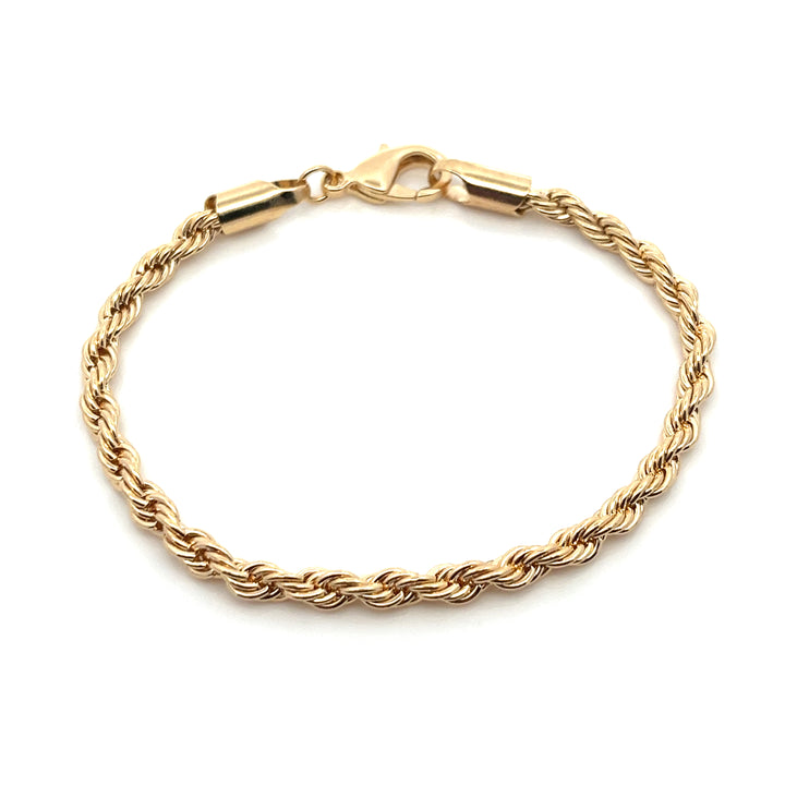 14K-gold-filled luxe rope chain bracelet - workshopunderground.com