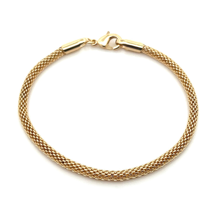 14K-gold-filled tubular mesh chain bracelet - workshopunderground.com