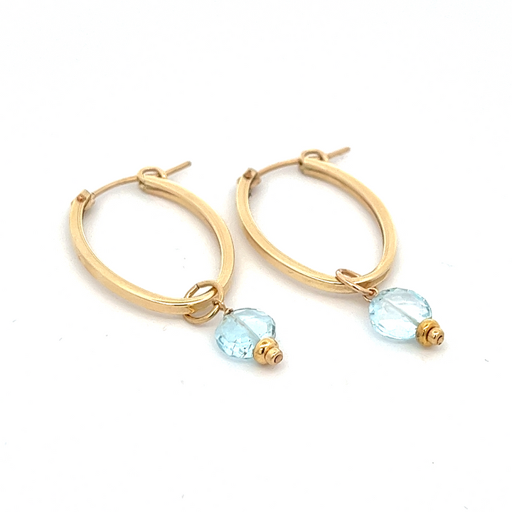 birthstone coin oval hoops - workshopunderground.com