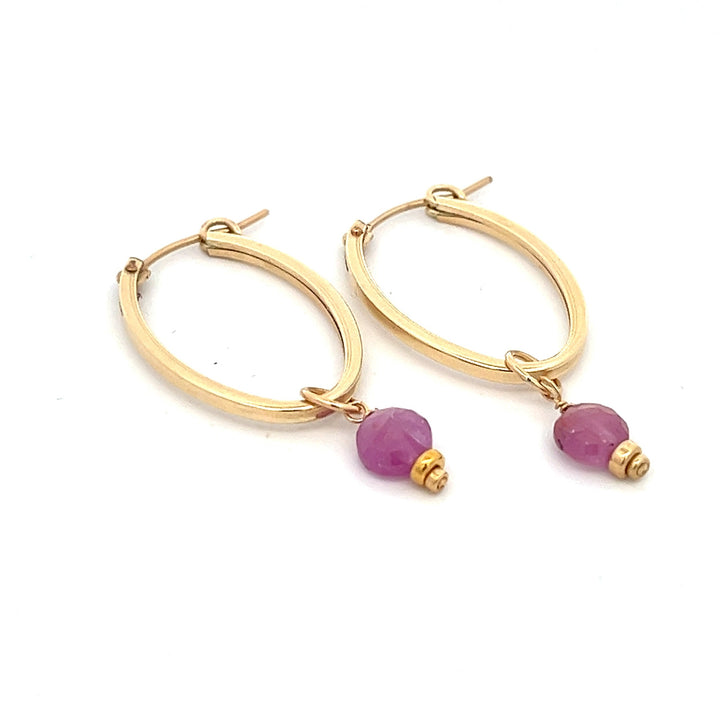 birthstone coin oval hoops - workshopunderground.com