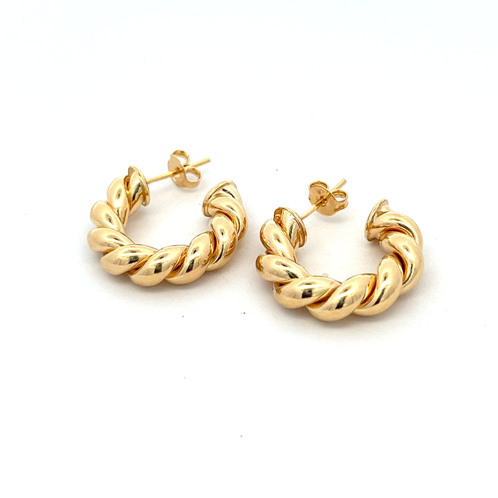 14K-gold-filled puffy twisted huggies - workshopunderground.com