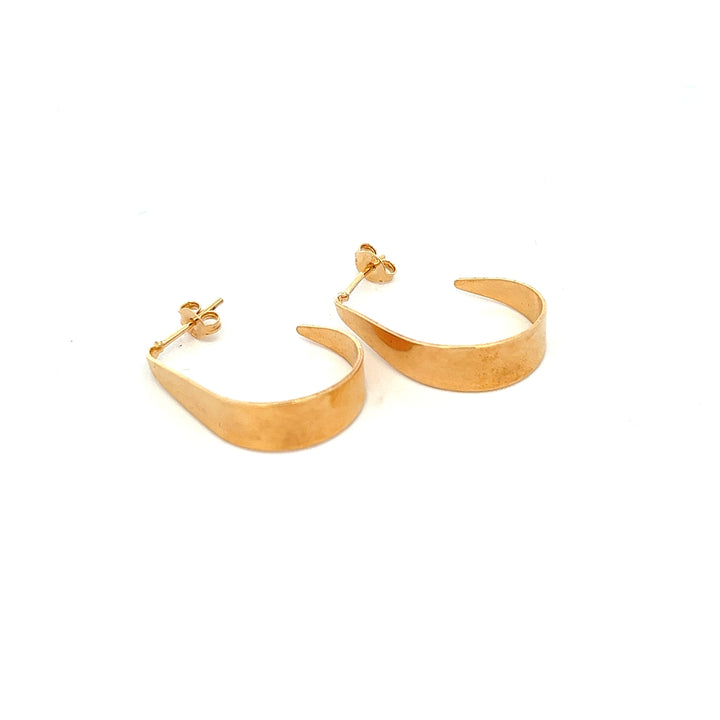 14K-gold-filled tapered pear hoops - workshopunderground.com