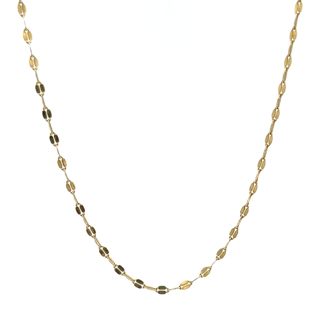 14K solid gold disco chain necklace - workshopunderground.com