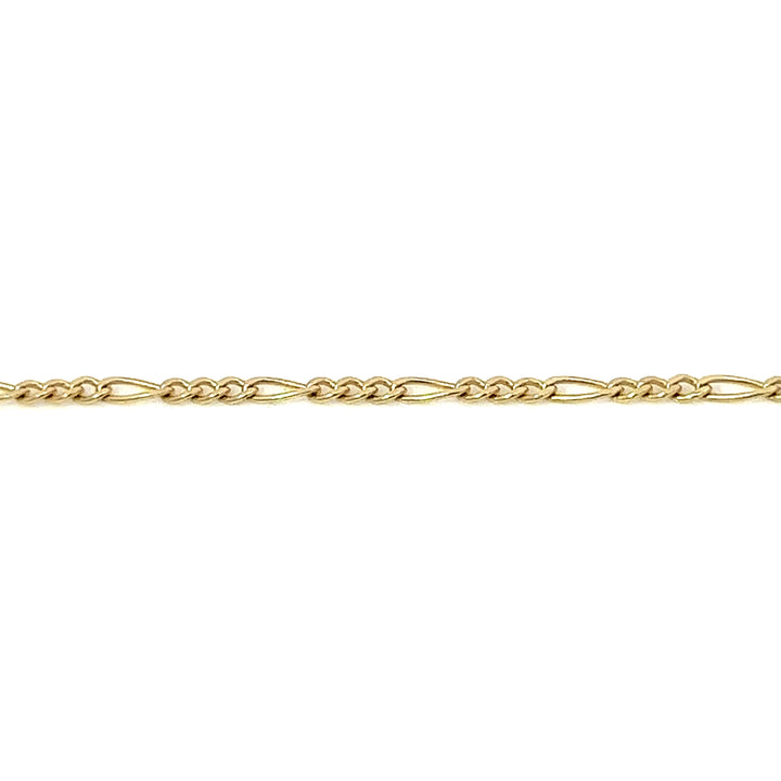 14K solid gold diamond-cut figaro chain necklace - workshopunderground.com