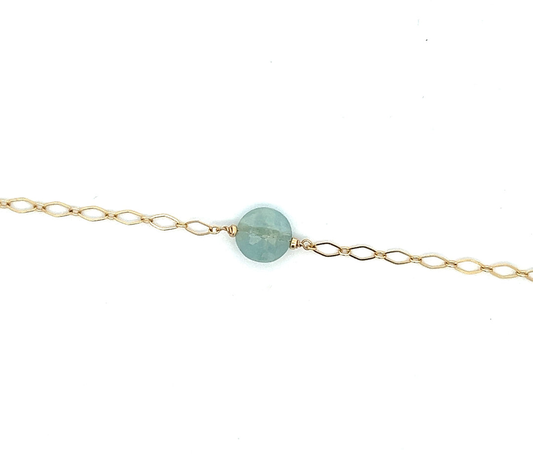 aegean - aquamarine coin bracelet - workshopunderground.com