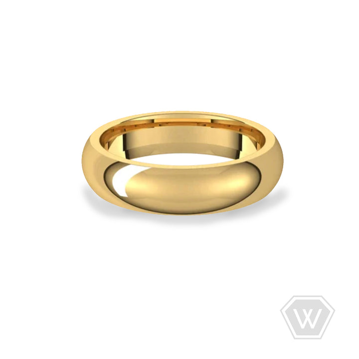 14K & 18K Dome Wedding Band - 5mm - workshopunderground.com