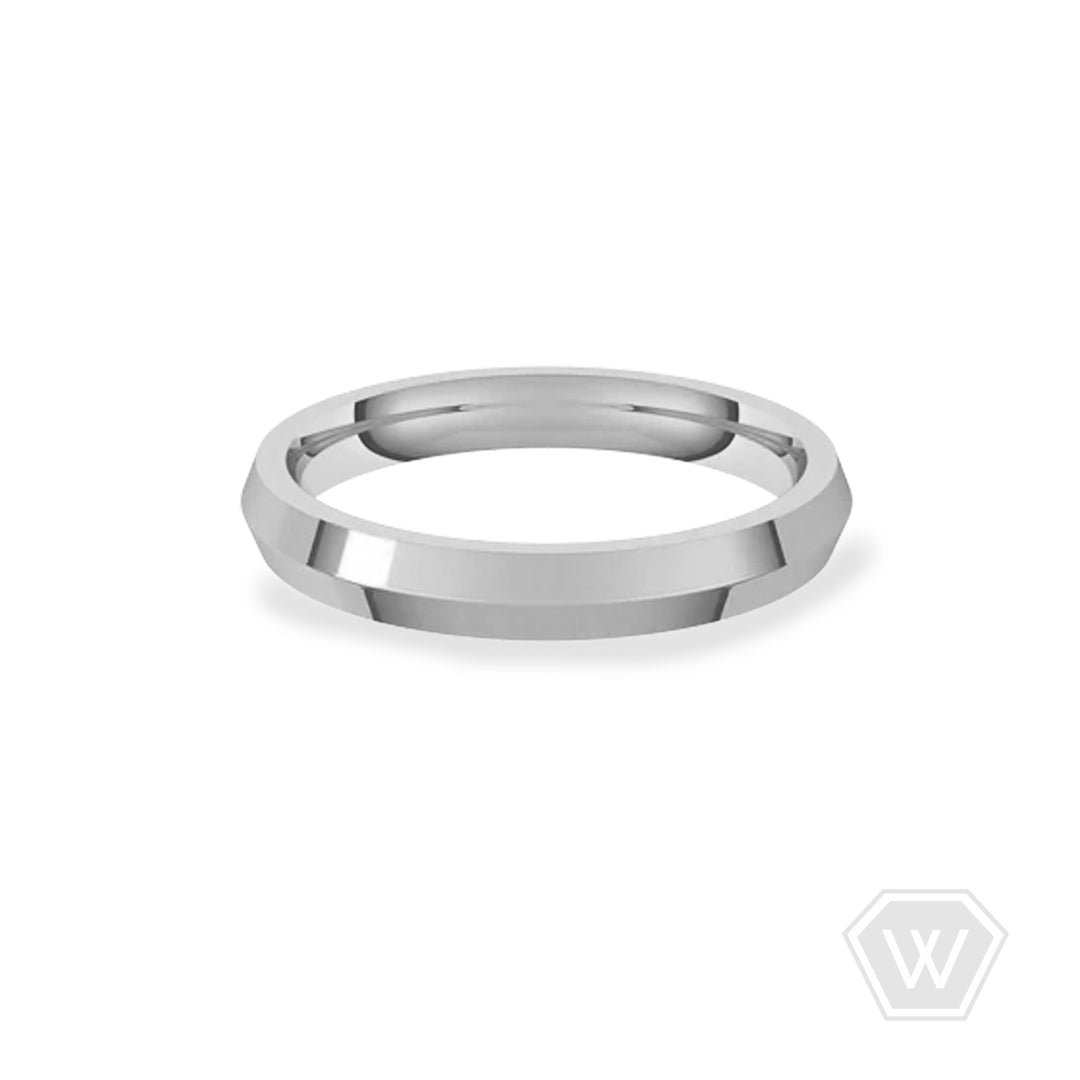 14K & 18K Knife Edge Wedding Band - 3mm - workshopunderground.com