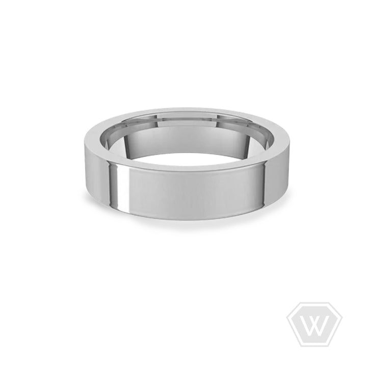 14K & 18K Flat Weddding Band - 5mm - workshopunderground.com