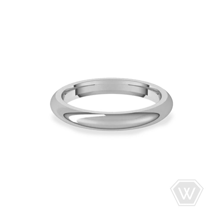 14K & 18K Dome Wedding Band - 3mm - workshopunderground.com