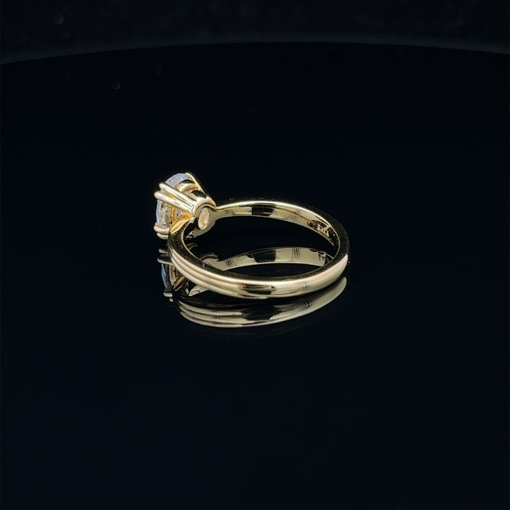 1 ctw double claw oval diamond engagement ring - workshopunderground.com