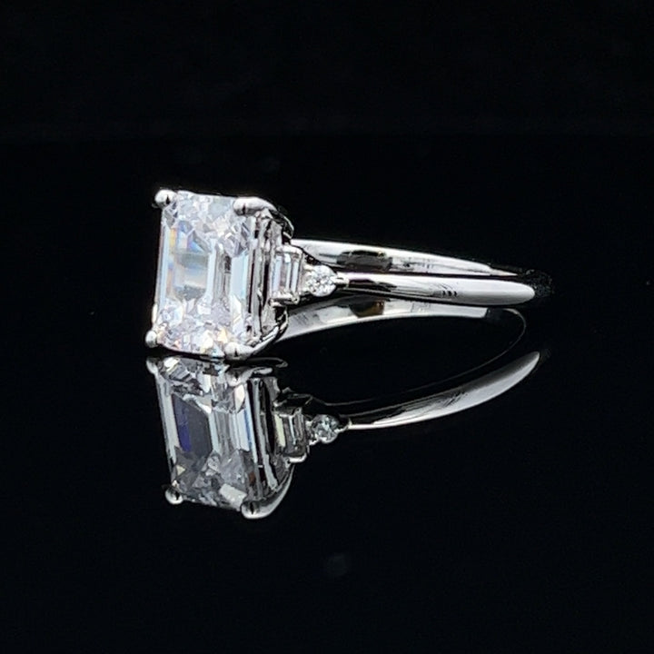 2 ctw emerald-cut diamond engagement ring - workshopunderground.com