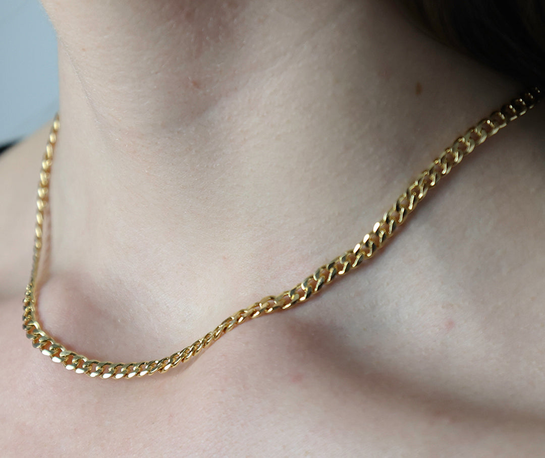 14K-gold-filled classic curb chain necklace - 16" - workshopunderground.com