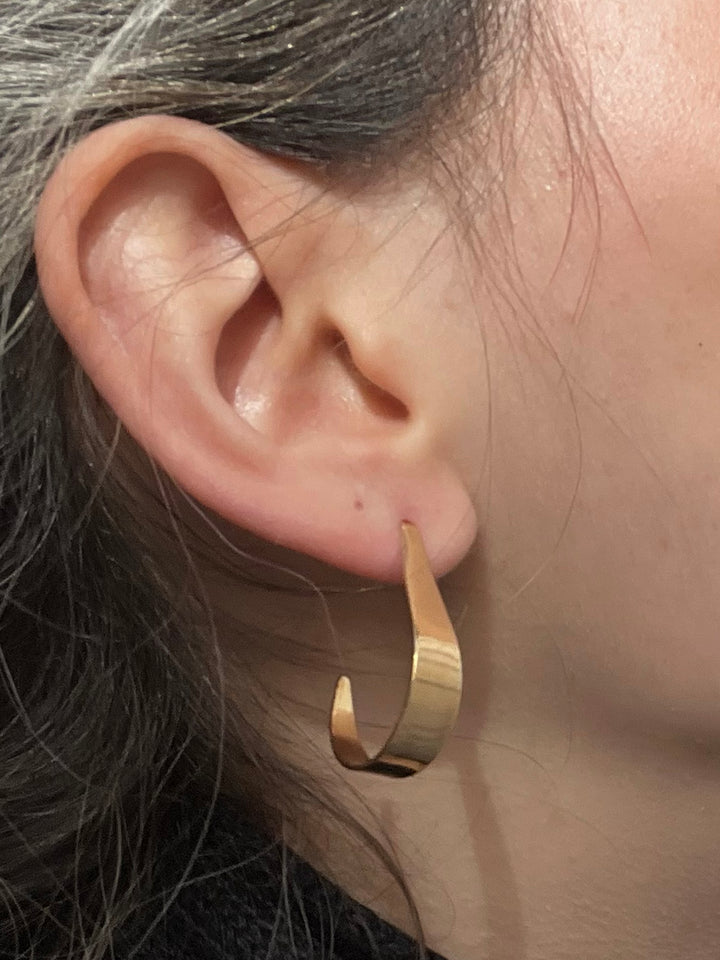 14K-gold-filled tapered pear hoops - workshopunderground.com