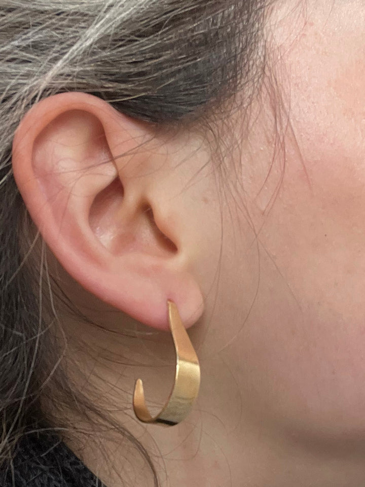 14K-gold-filled tapered pear hoops - workshopunderground.com