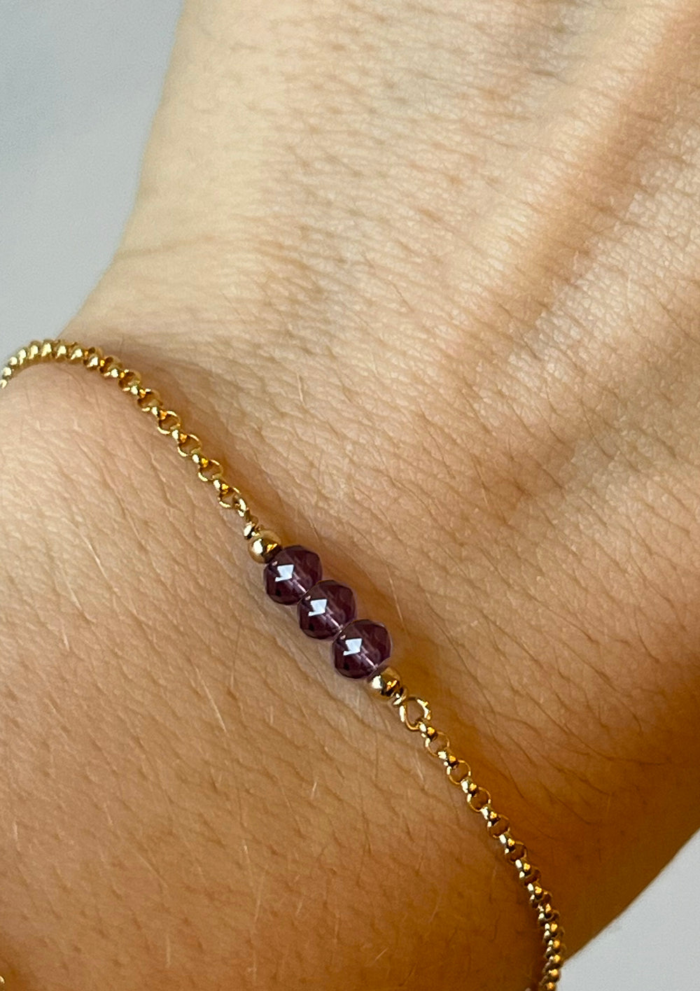 L'amethyste triplet bracelet - natural amethyst - workshopunderground.com