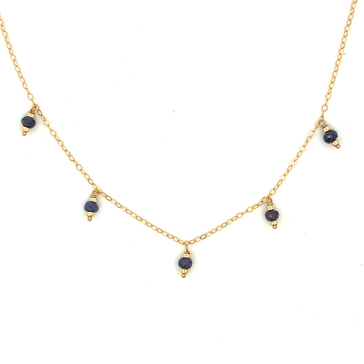 silk road - sapphire 5-charm necklace - workshopunderground.com