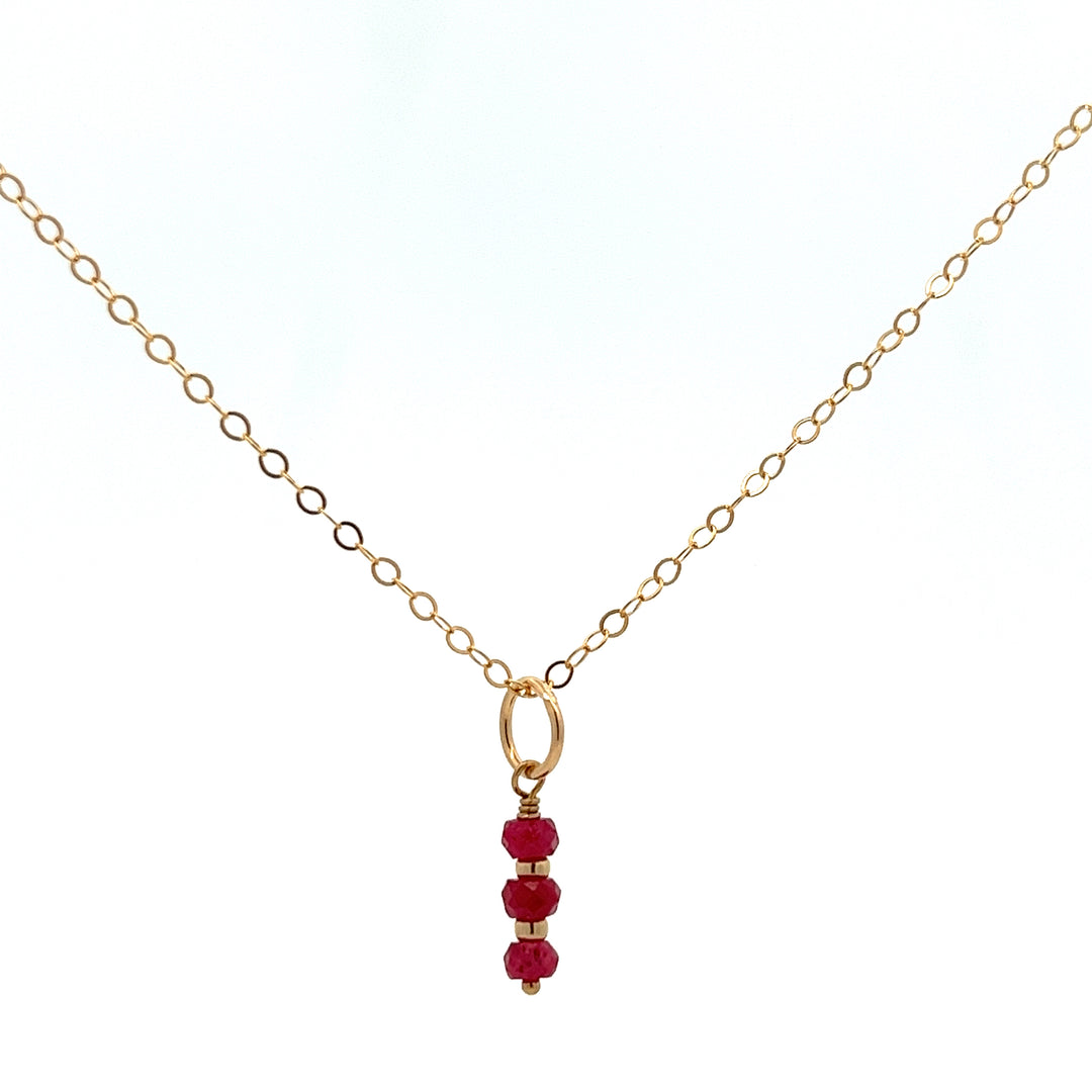 silk road - ruby triplet pendant necklace - workshopunderground.com