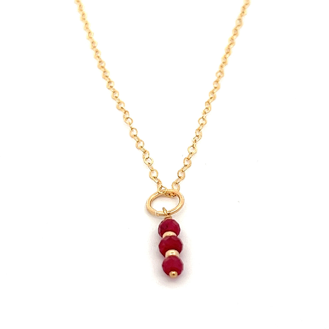 silk road - ruby triplet pendant necklace - workshopunderground.com