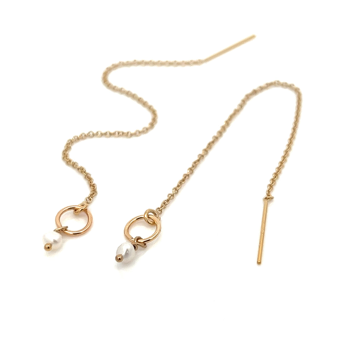 baby pearl golden ring threaders