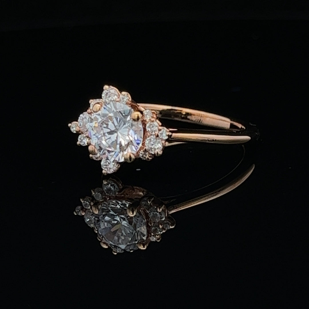 1 1/3 ctw celestial diamond halo engagement ring - workshopunderground.com