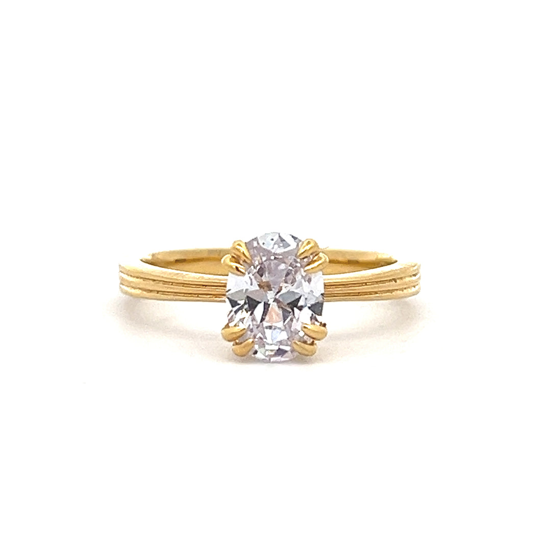 1 ctw double claw oval diamond engagement ring - workshopunderground.com