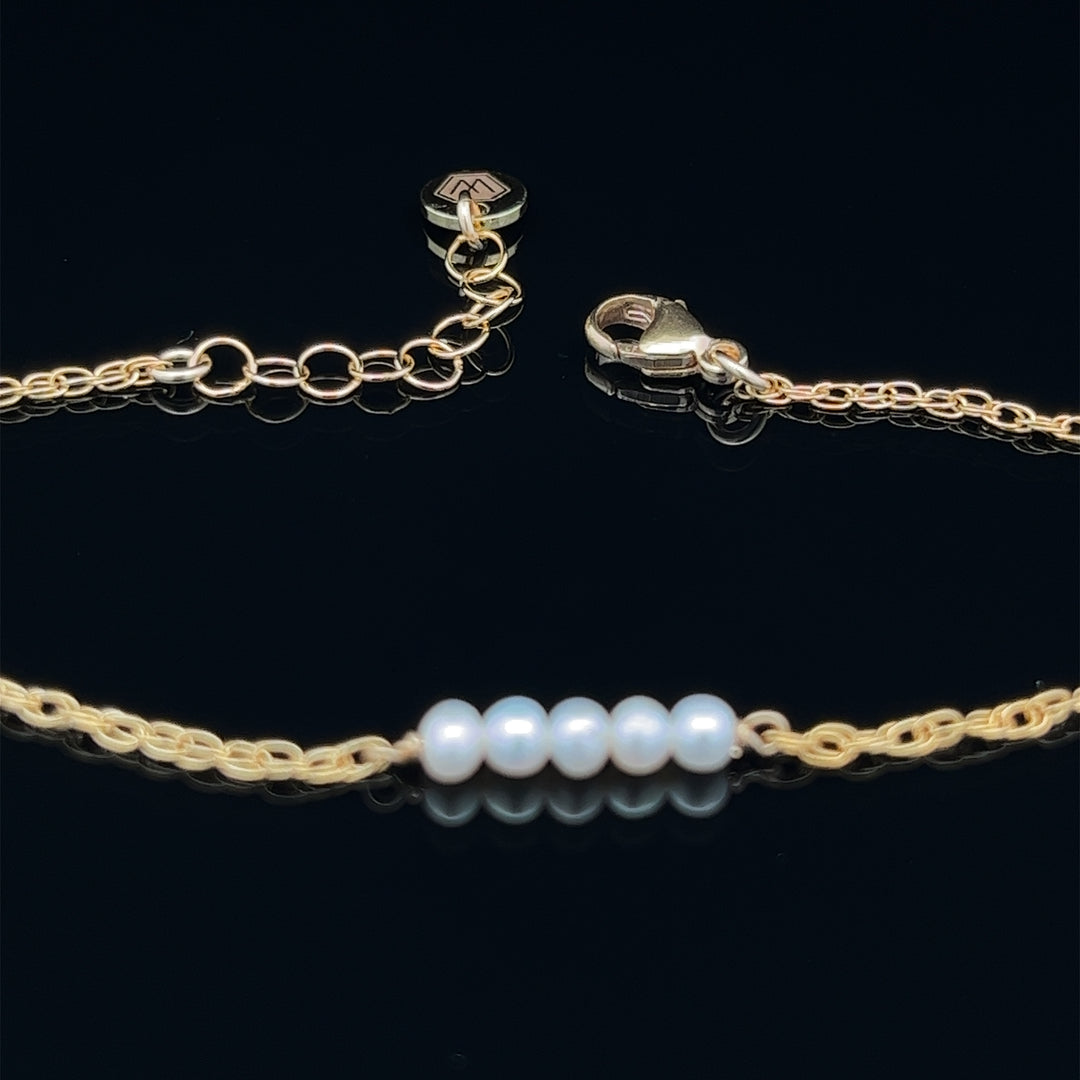 five-bar baby pearl bracelet - workshopunderground.com