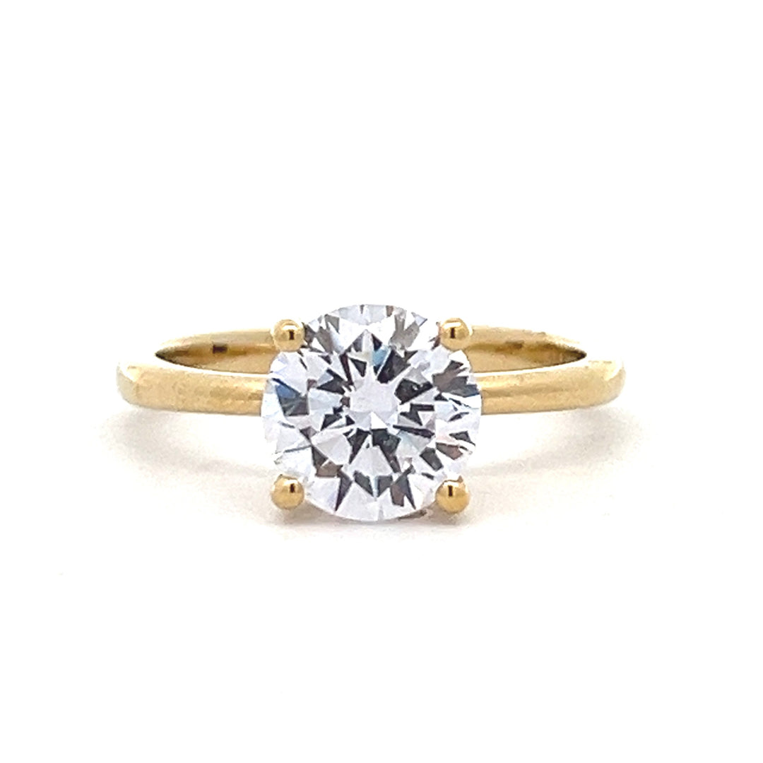 2 ctw floral solitaire round diamond engagement ring - workshopunderground.com