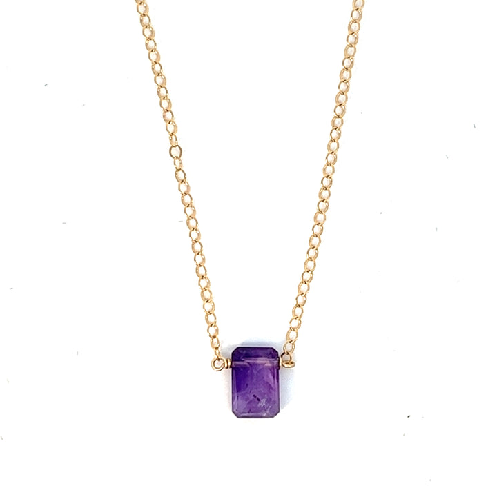 birthstone baguette necklace - workshopunderground.com