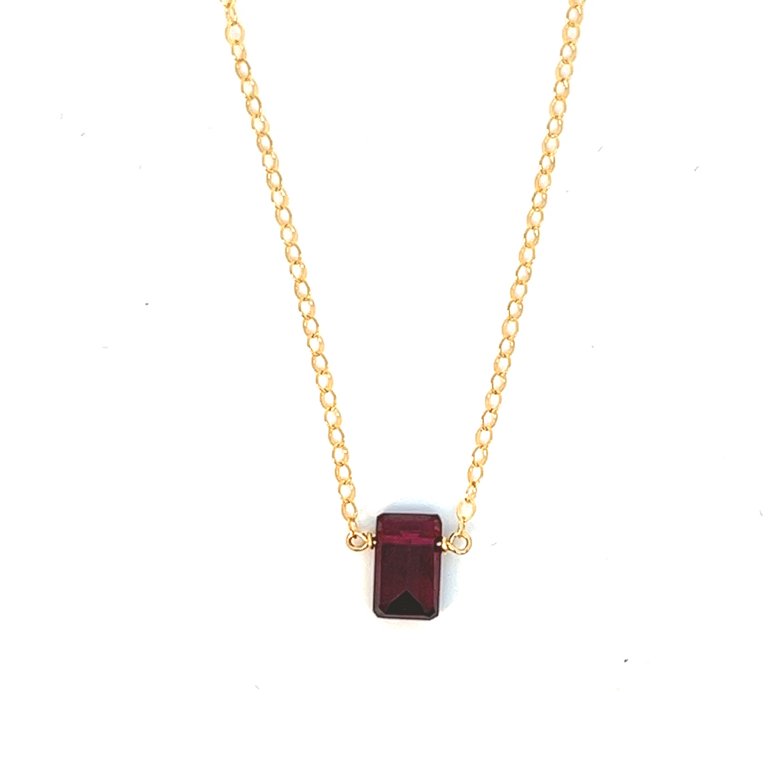 birthstone baguette necklace - workshopunderground.com