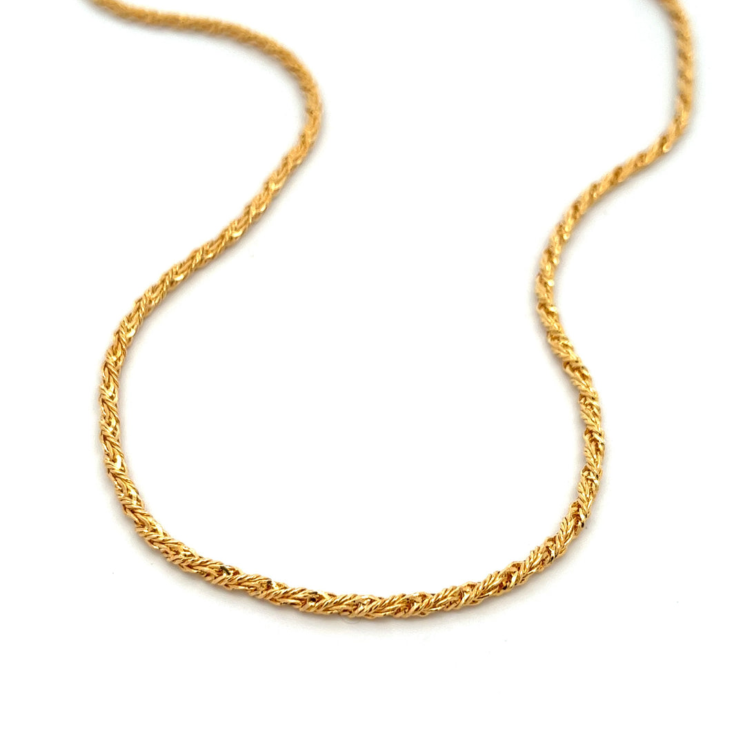 14K-gold-filled diamond cut rope necklace - 18" - workshopunderground.com