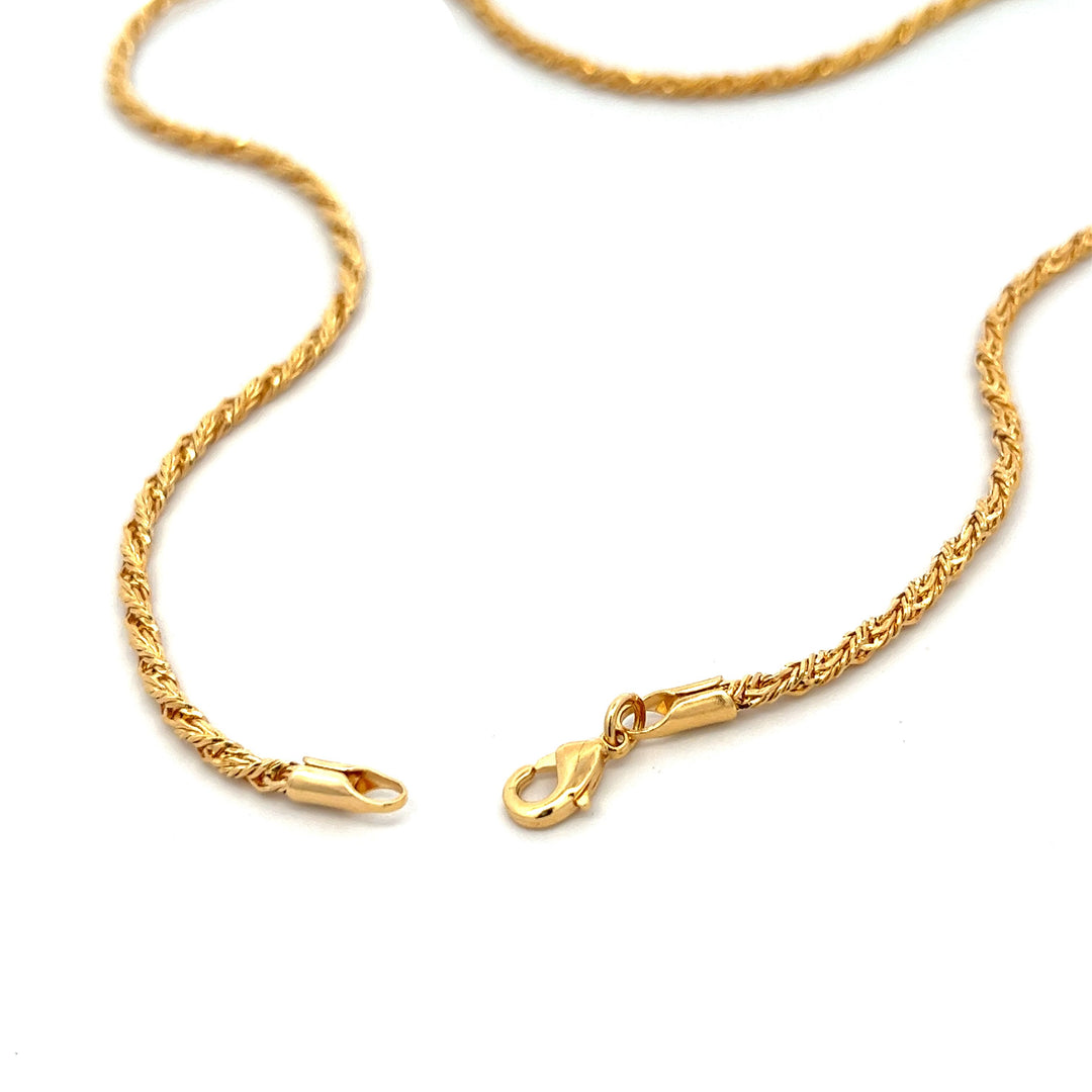 14K-gold-filled diamond cut rope necklace - 18" - workshopunderground.com