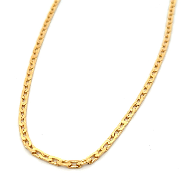 14K-gold-filled flat interlock chain necklace - 16" - workshopunderground.com