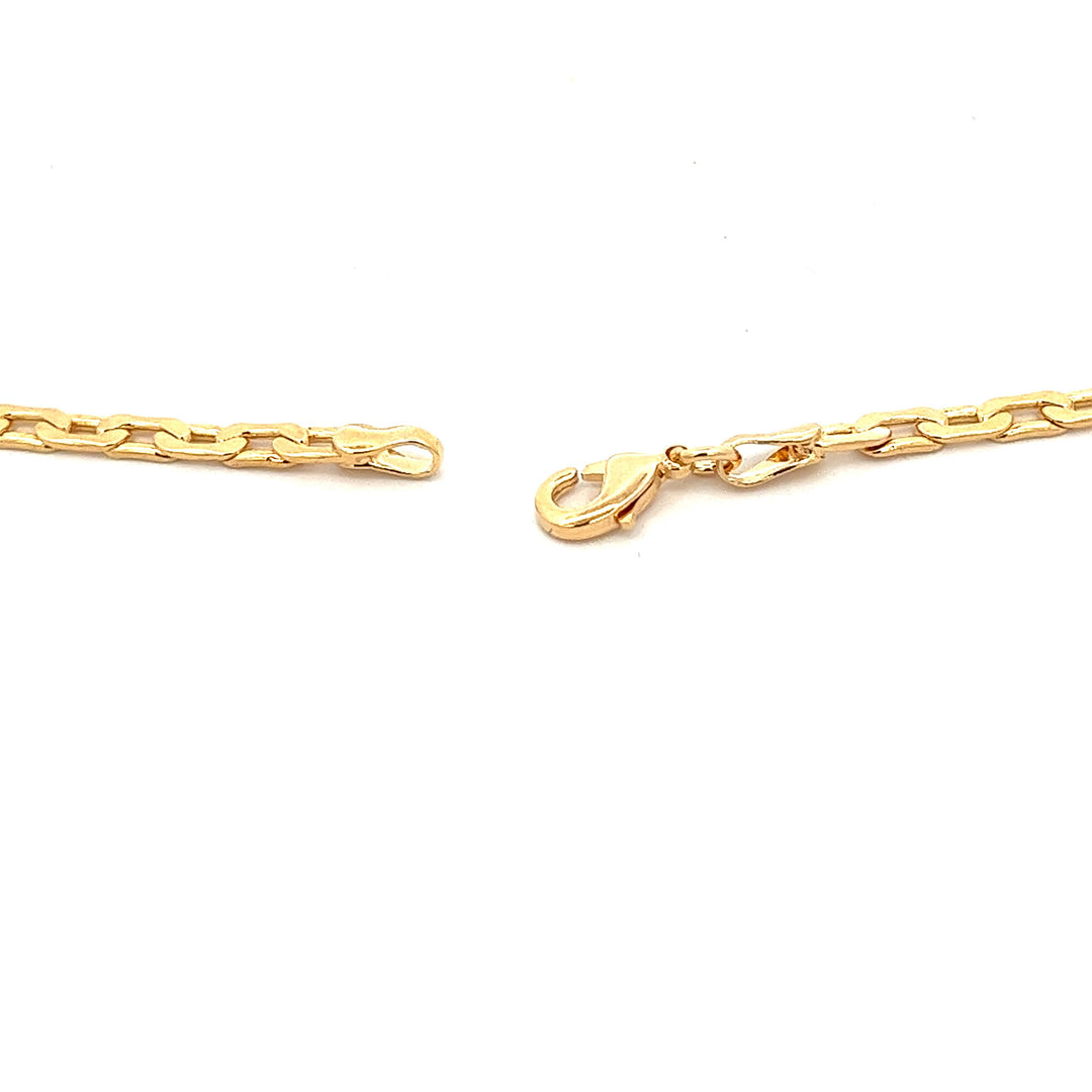 14K-gold-filled flat interlock chain necklace - 16" - workshopunderground.com