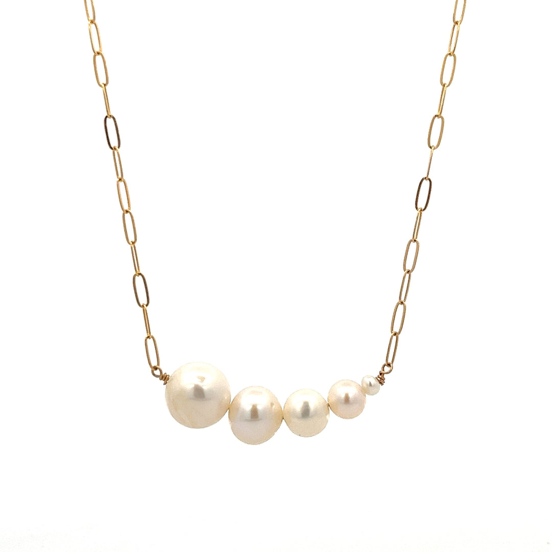 graduated pearl bar necklace - workshopunderground.com