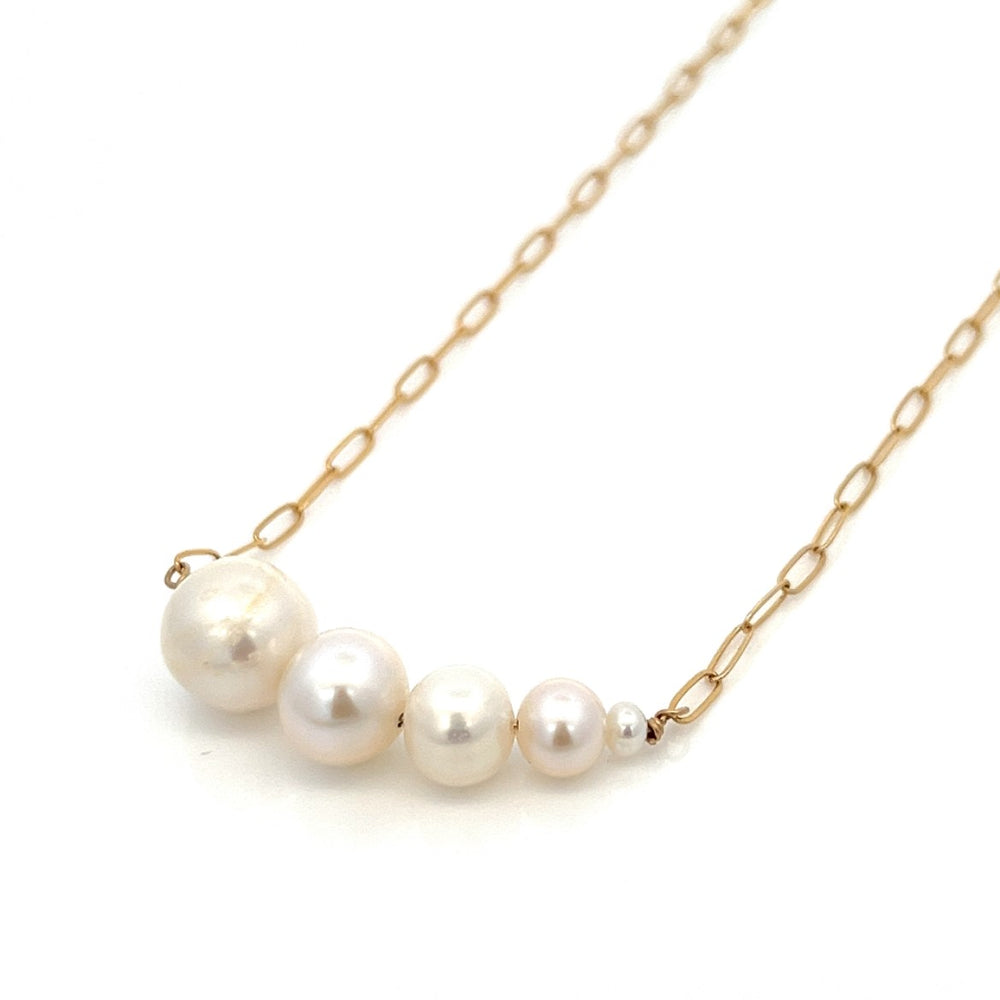 graduated pearl bar necklace - workshopunderground.com