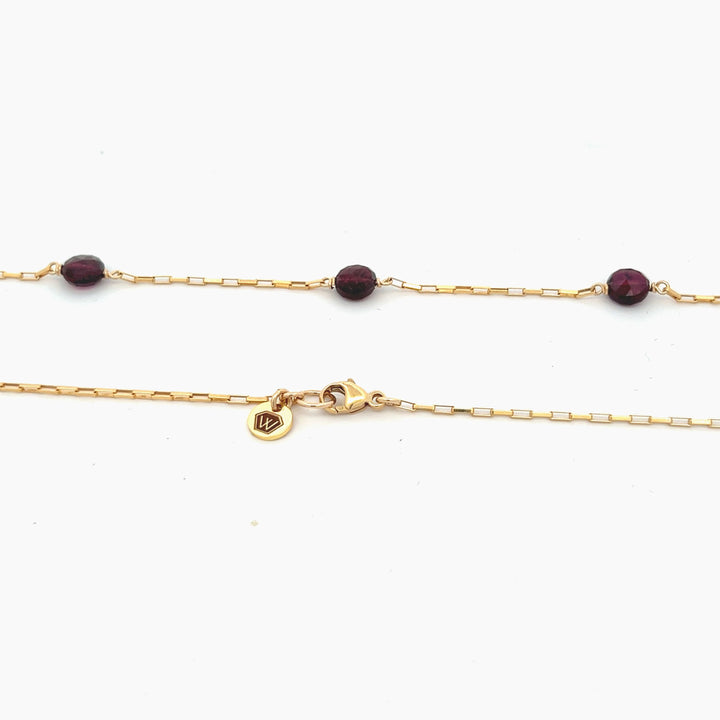 marrakesh five-station garnet necklace - workshopunderground.com