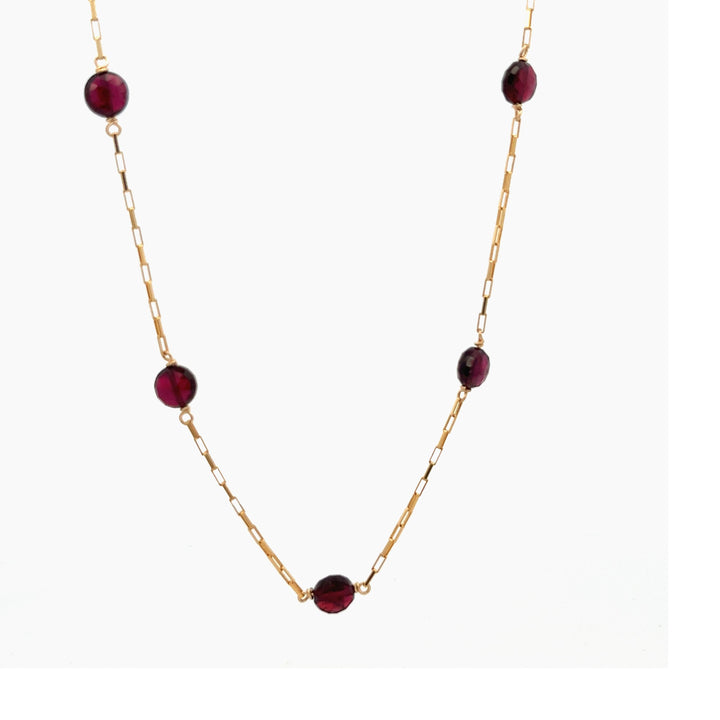 marrakesh five-station garnet necklace - workshopunderground.com