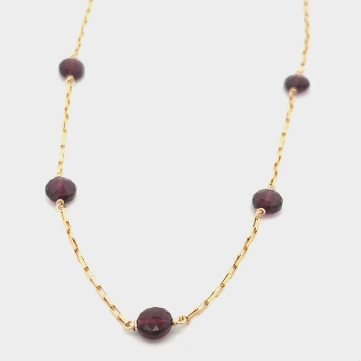 marrakesh five-station garnet necklace - workshopunderground.com