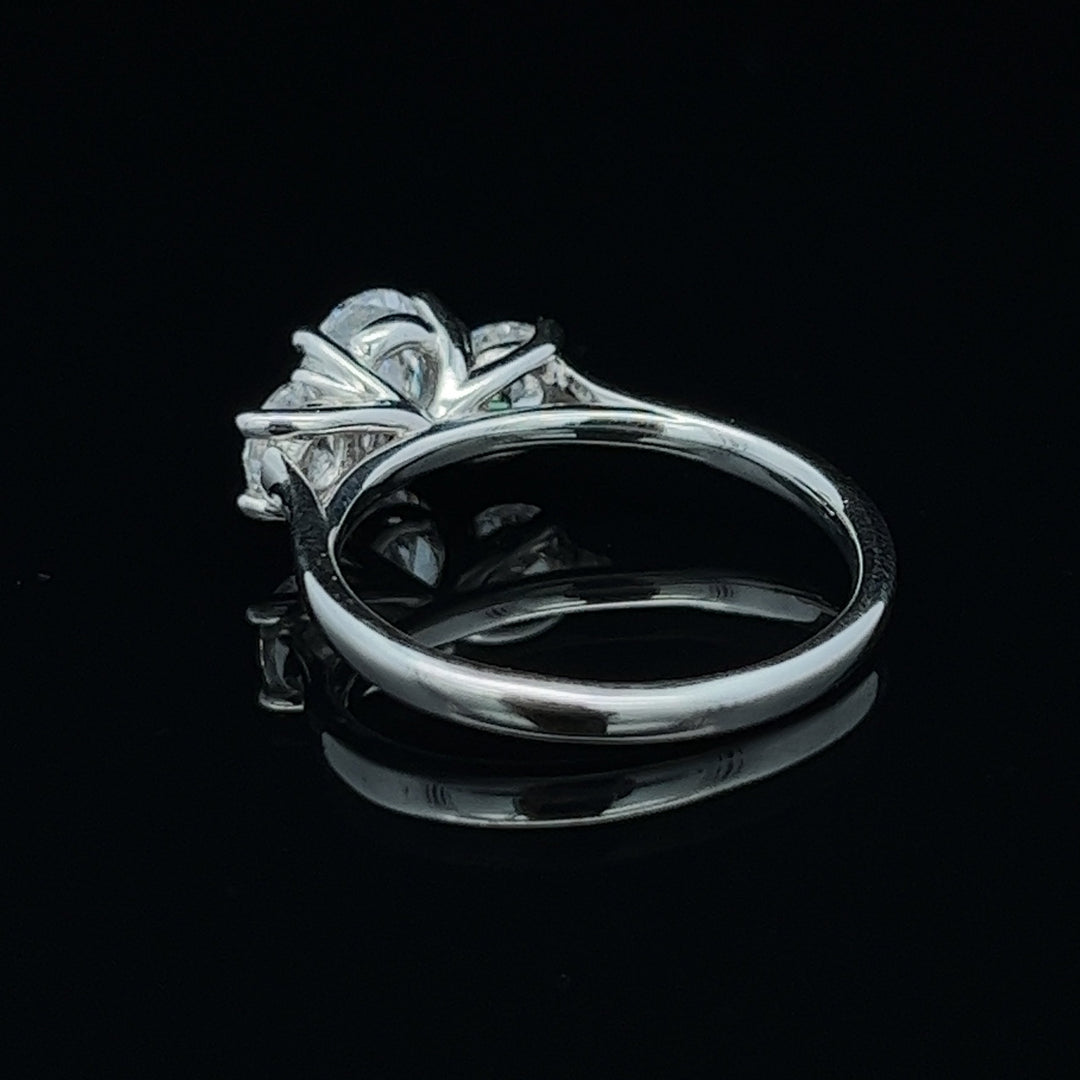 1 3/4 ctw three-stone oval diamond engagement ring - workshopunderground.com