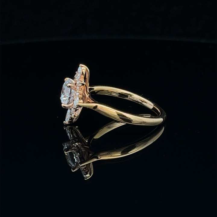 1 1/2 ctw radiant halo round diamond engagement ring - workshopunderground.com