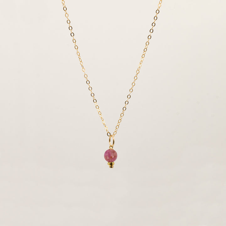 faceted birthstone coin charm - classic cable necklace - workshopunderground.com