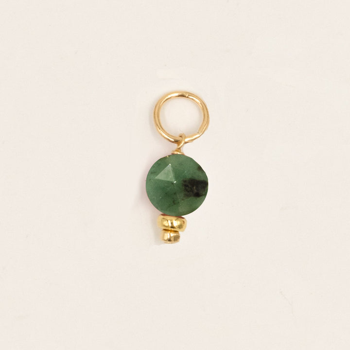 faceted birthstone coin charm - lever back earrings - workshopunderground.com