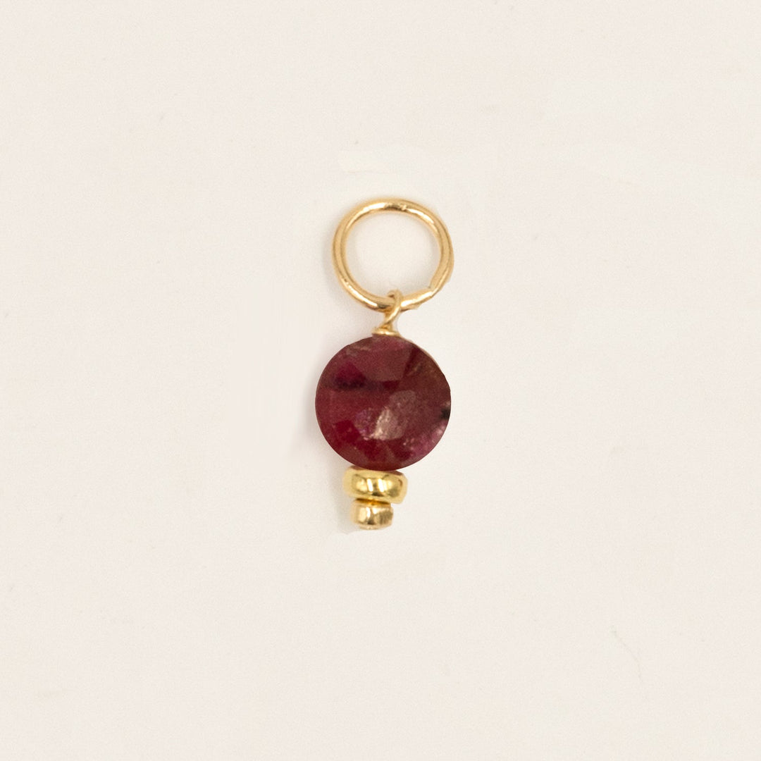 faceted birthstone coin charm - lever back earrings - workshopunderground.com