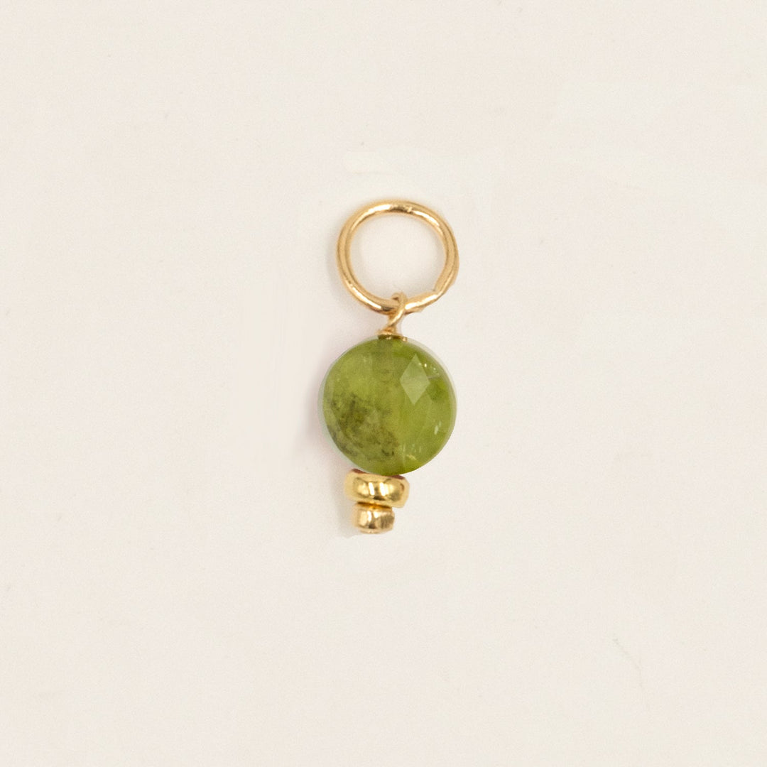 faceted birthstone coin charm - lever back earrings - workshopunderground.com